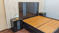 King Size Bed with 2 Side Tables