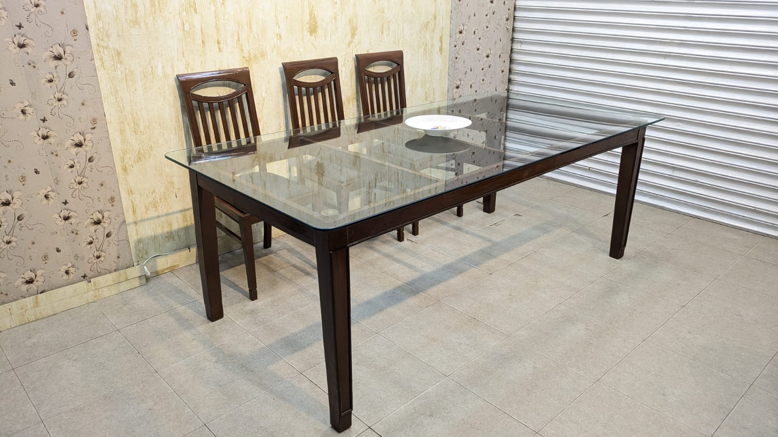SOLID SHEESHAM WOOD 8-SEATER DINING TABLE
