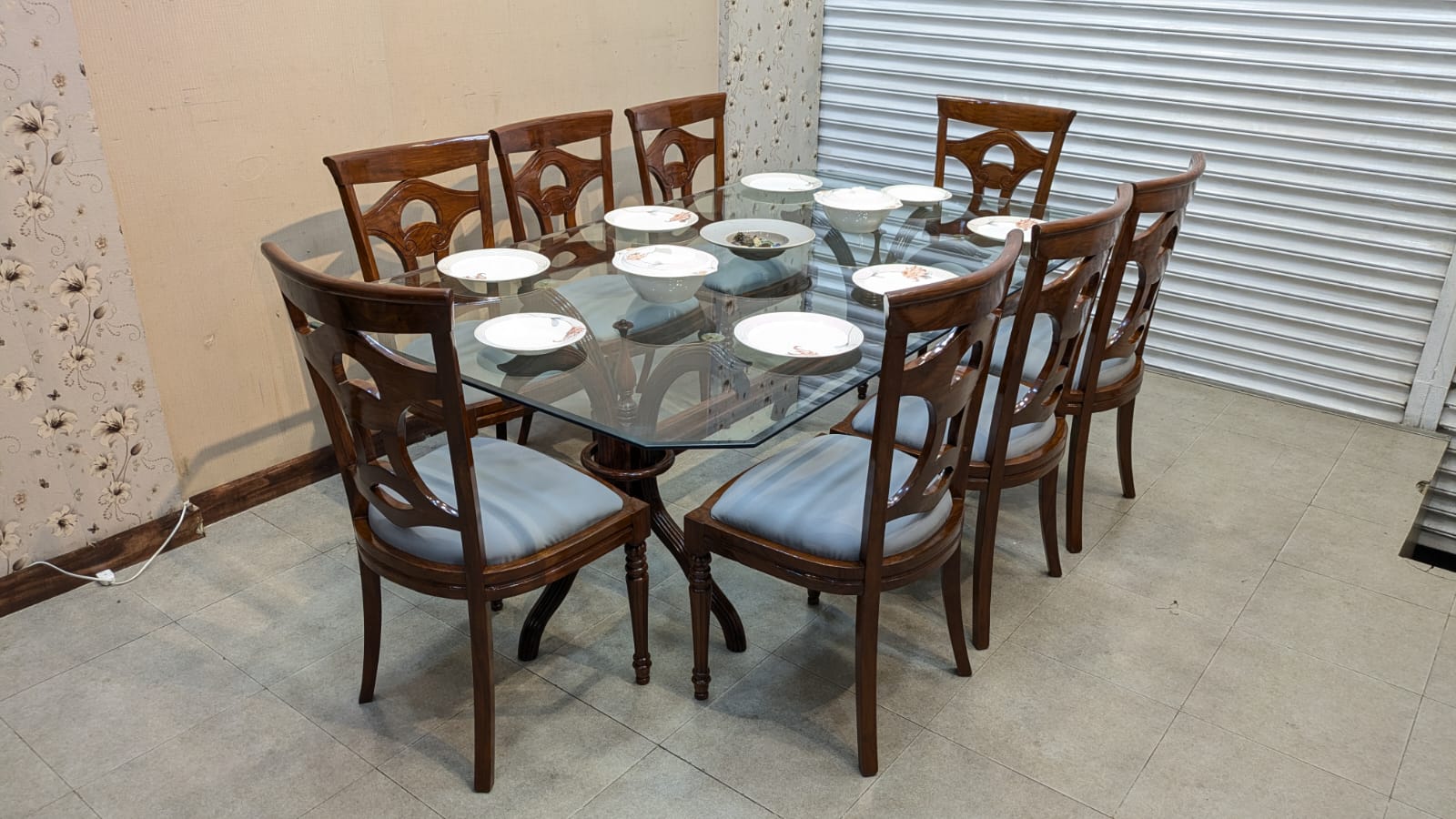 Solid Sheesham Wood 8 Seater Dining Table