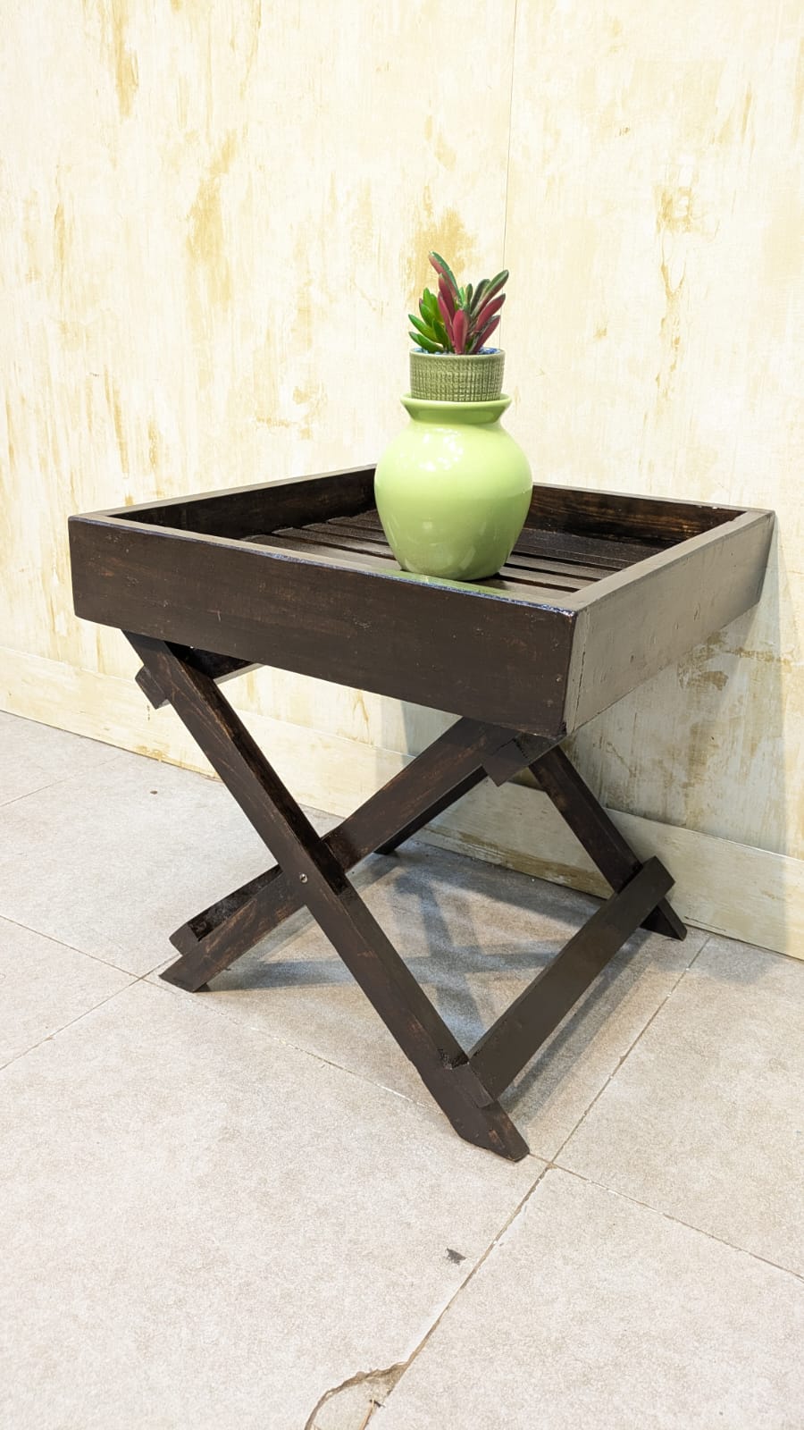 Brand New Pure Wooden Foldable Corner Table