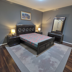 King Size Bed With 2 Side Tables and Dressing Table