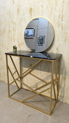 Console with Wall Mounted Mirror