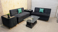 4 Seater Sofa Set with 2 Corner Tables