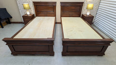 Pair Of Single Beds with 2 Side Tables