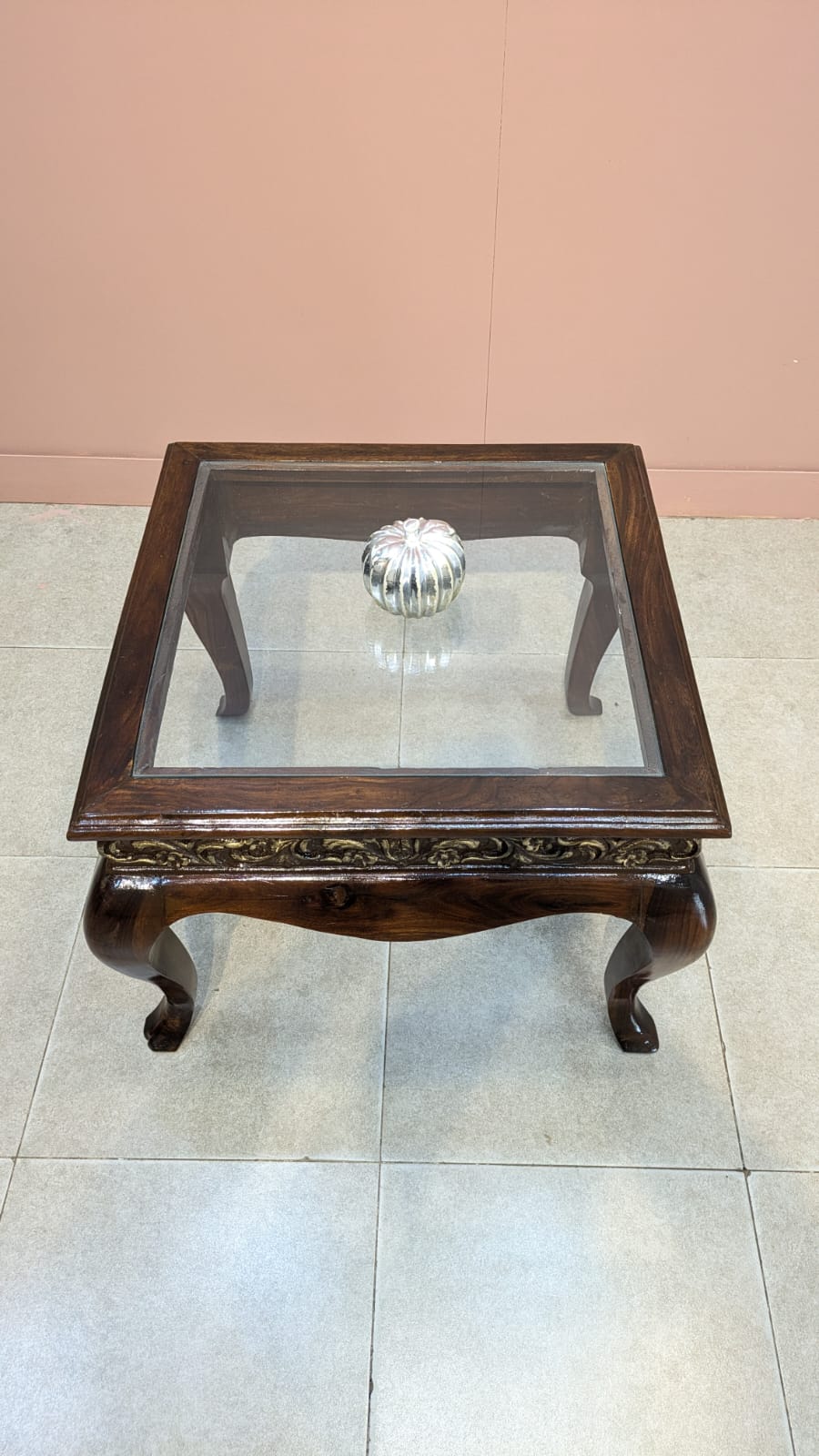 Solid Sheesham Wood Centre Table With 2 Side table Set