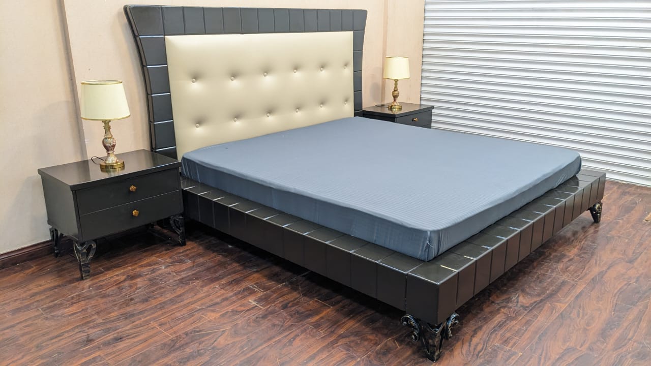 King Size Bed with 2 Side Tables and Dressing Table