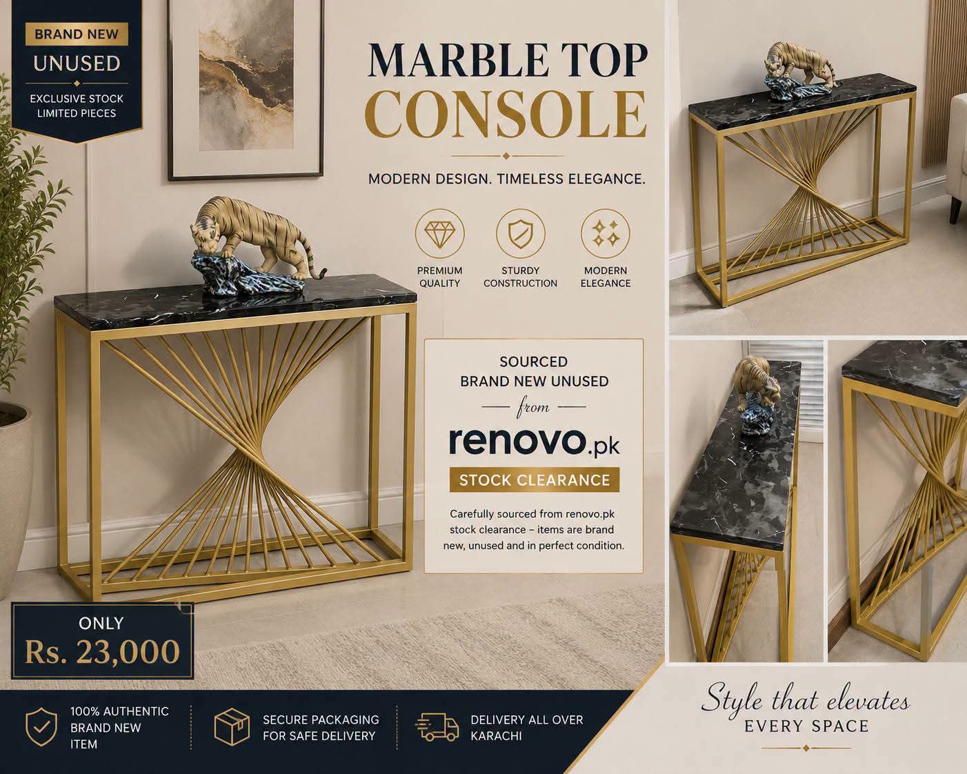 Marble Top Console