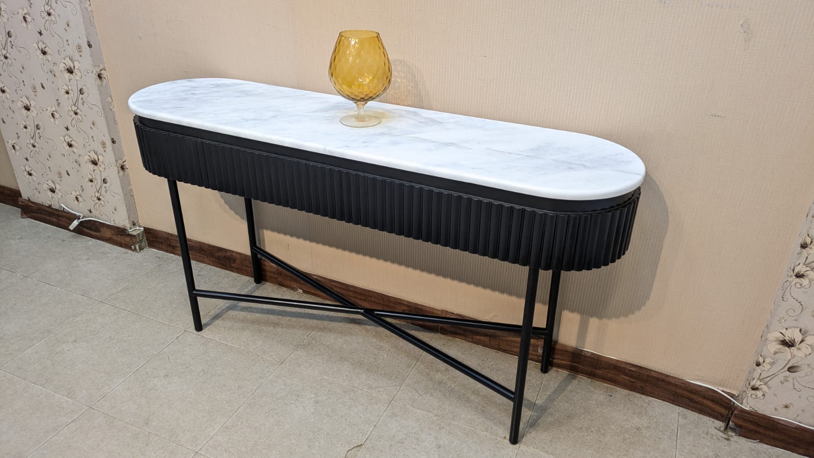 Celeste Home Fashion Astra Console with Marble Top