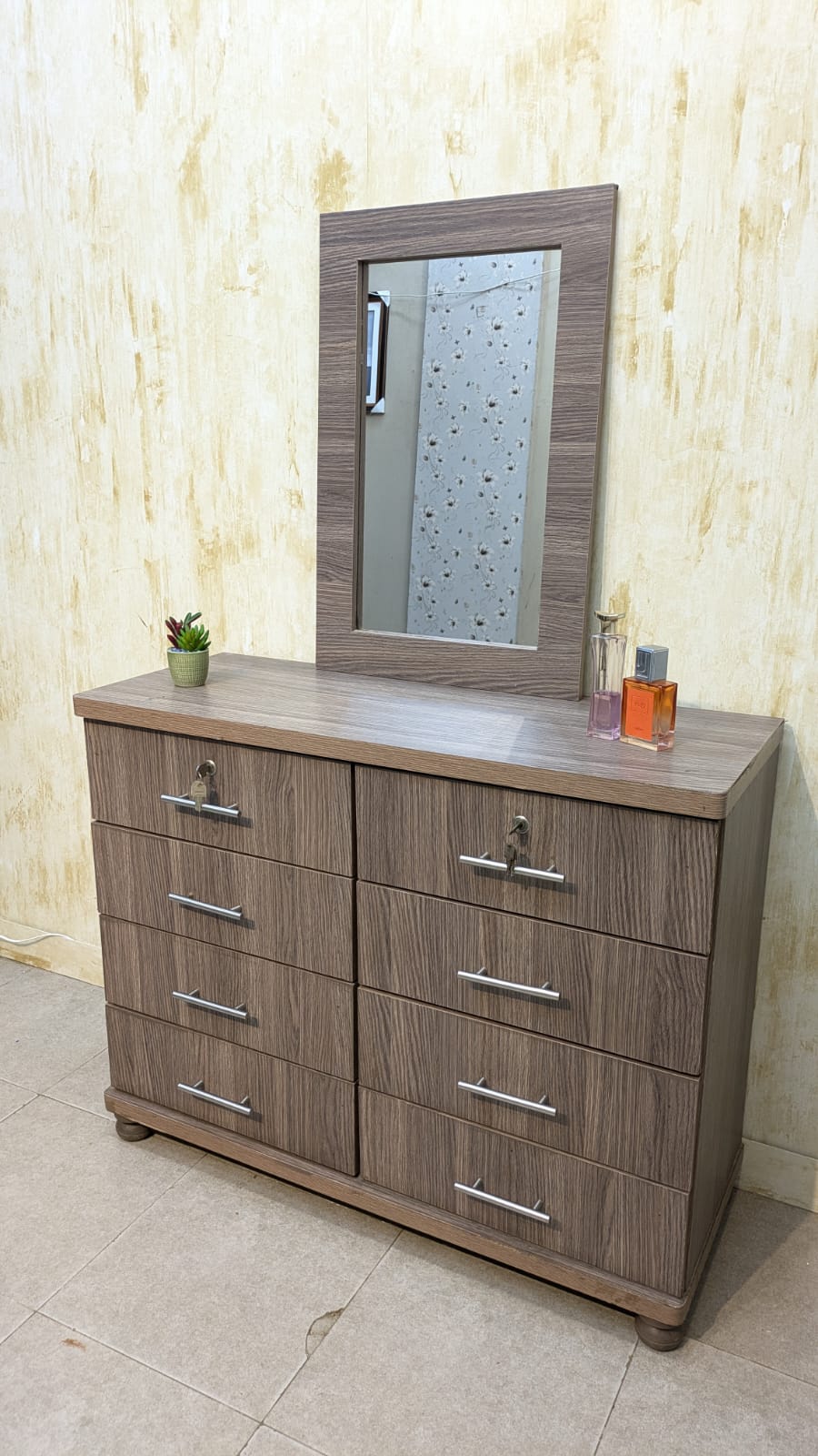 Console With Wall Mounted Mirror