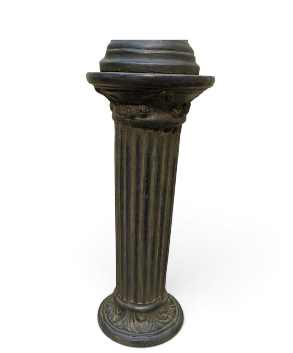 BRAND NEW  DECORATIVE PEDESTAL WITH FIGURINE