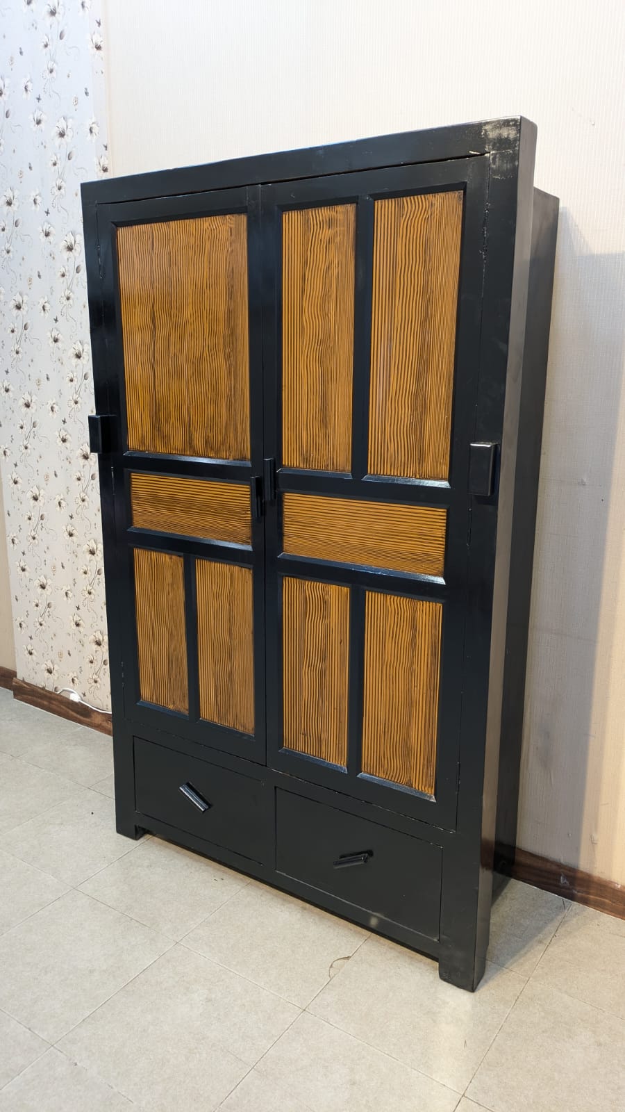 Solid Diyar Wood 2 Door Almirah