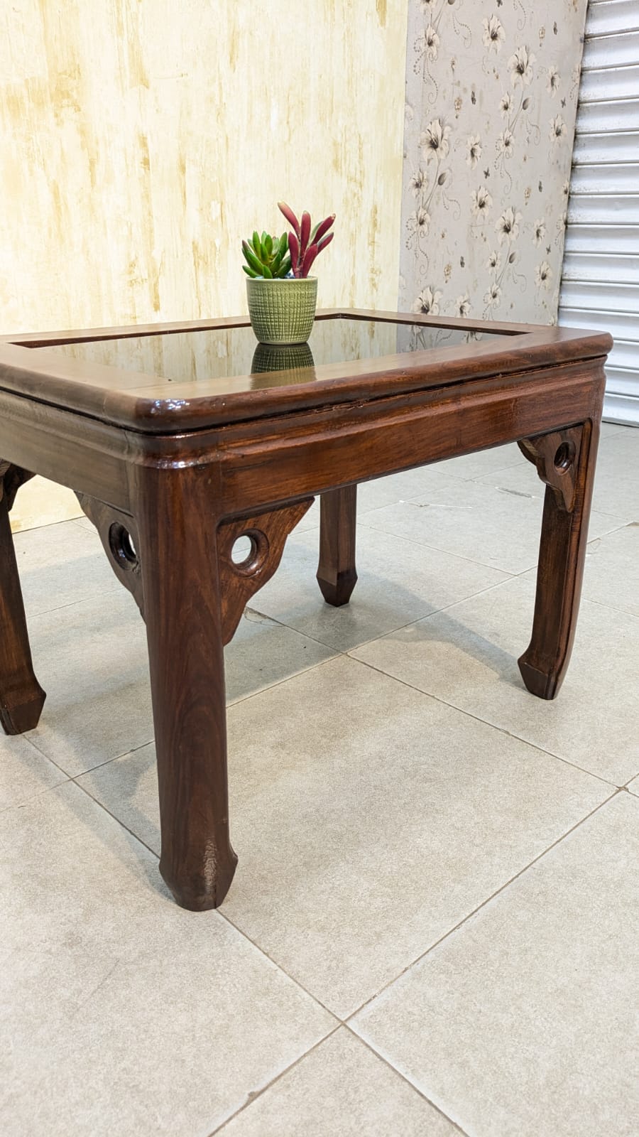 Solid Sheesham Wood Center Table Set