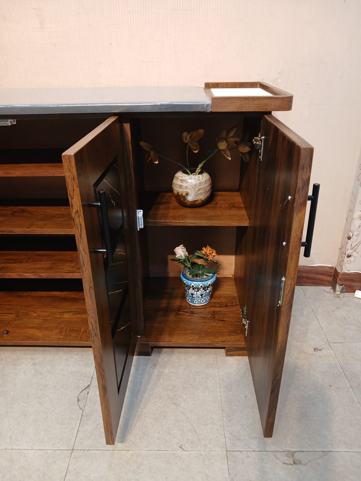 Brand New 3 Door Iron Table