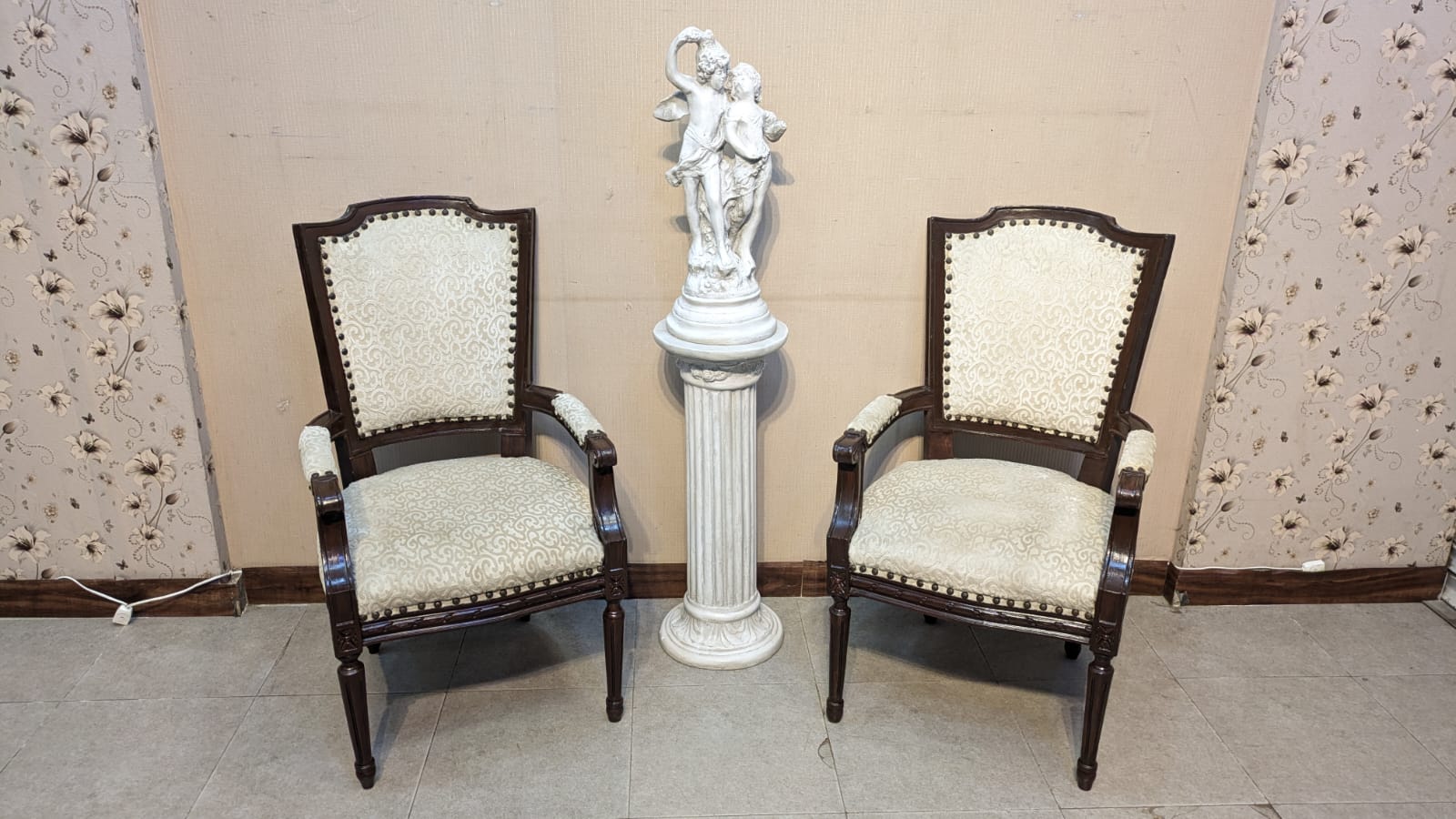 Solid Sheesham Wood Pair Of Bedroom Chairs