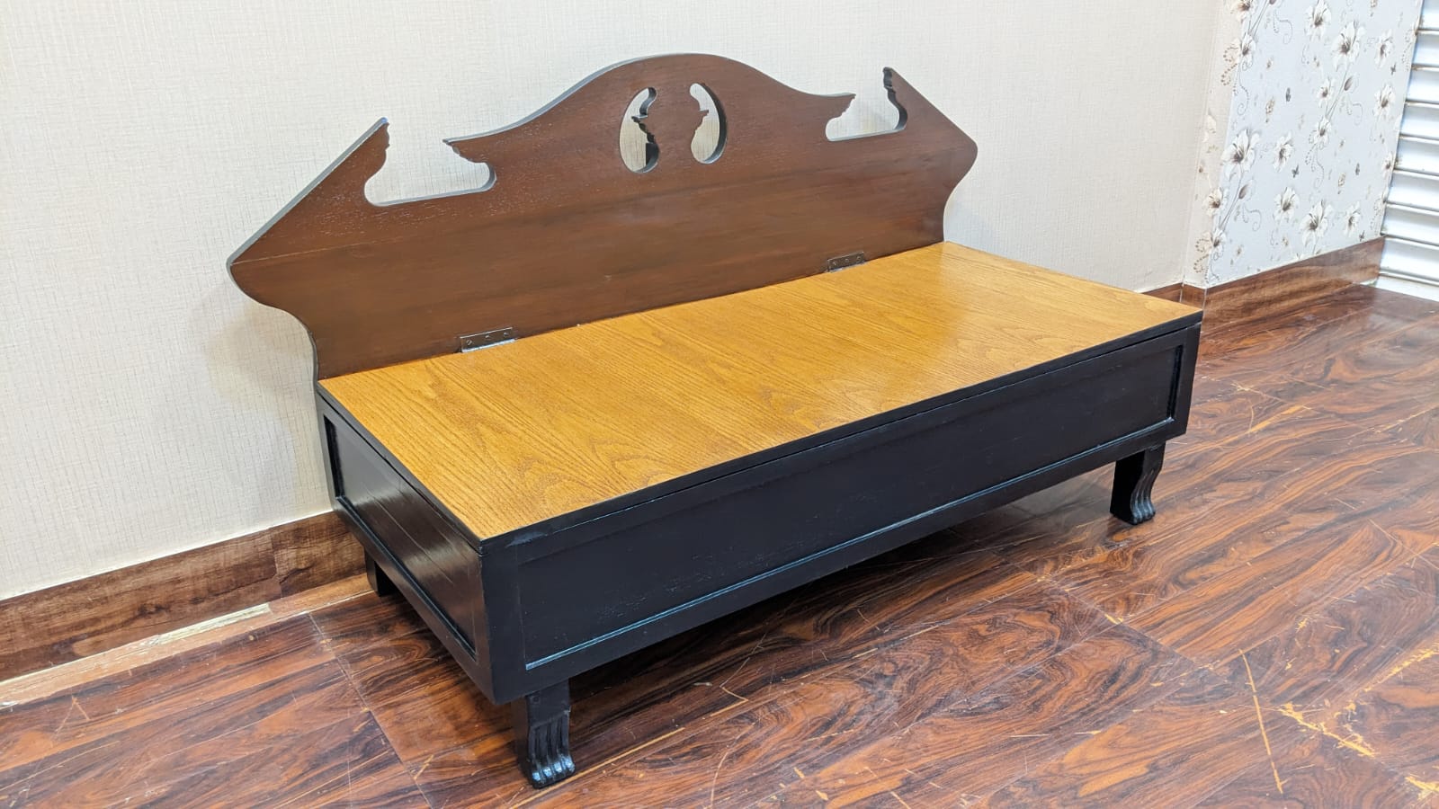 Sheesham Wood 2 Seater Storage Seattee