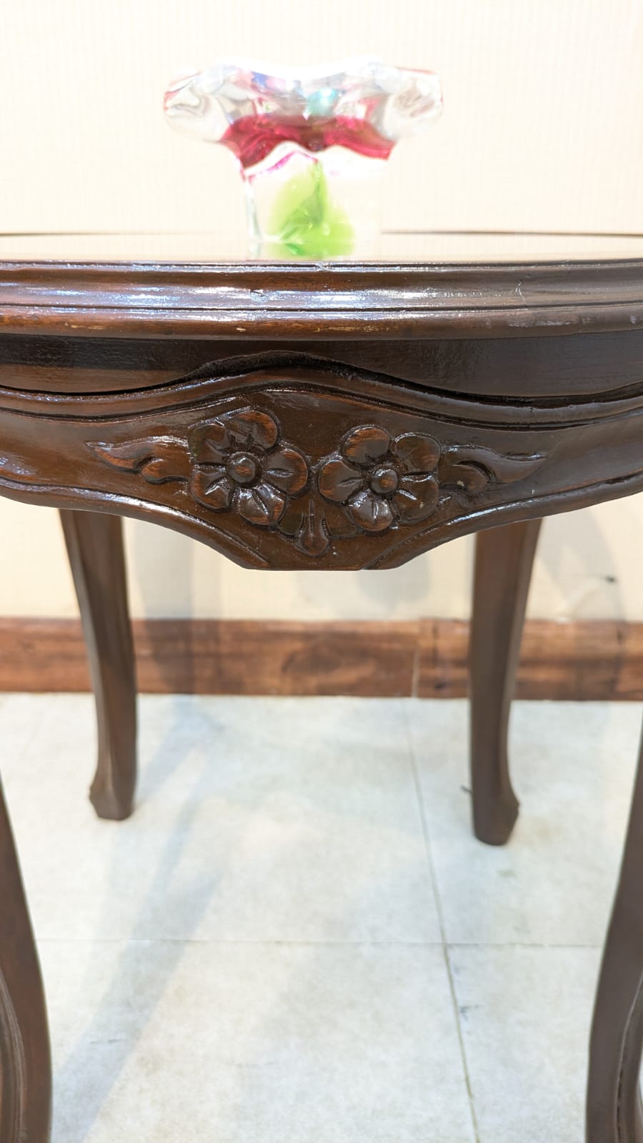 Solid Sheesham Wood Pair of Coffee Chairs with Table