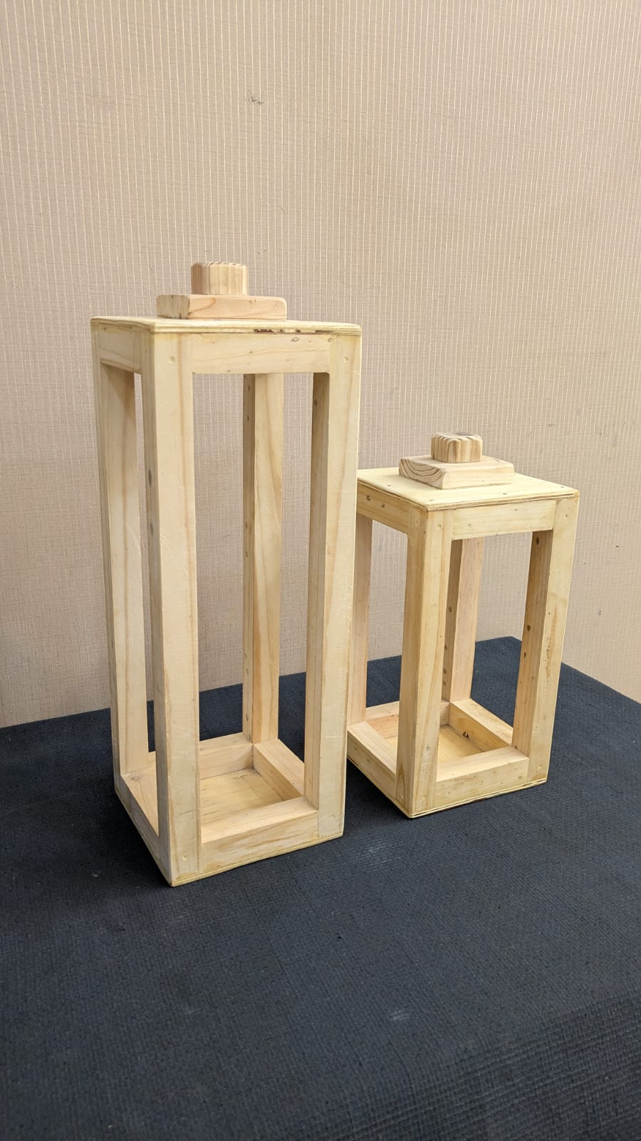 Brand New Wooden Lantern Candle Holders