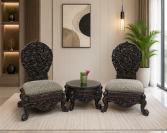 Vintage Pair Of Peri Chairs With Table