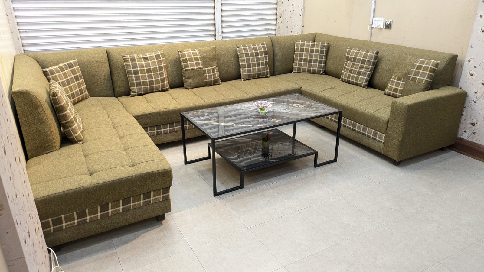 9 Seater U Shape Sofa Set