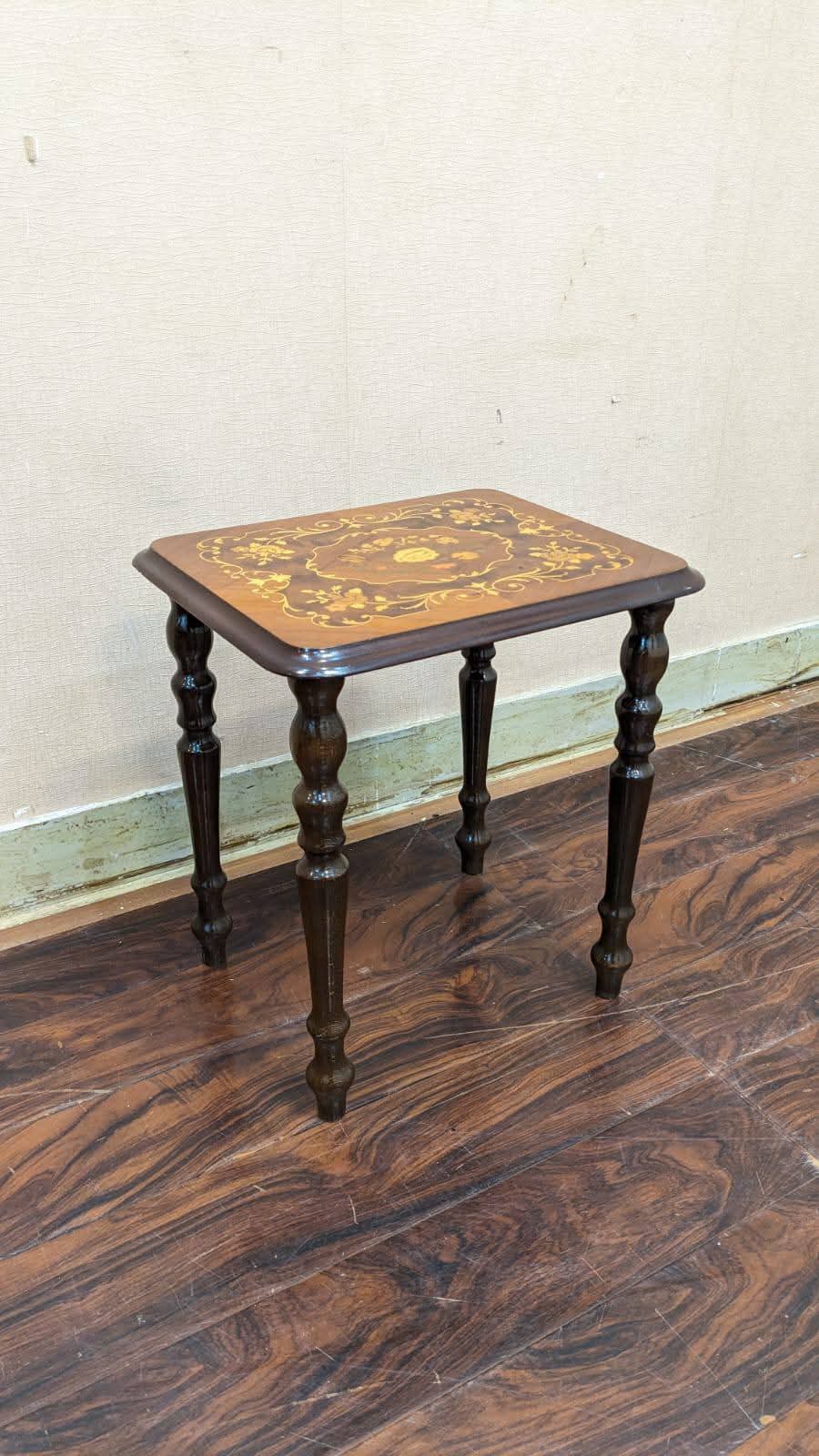 🔥Antique Imported Italian🔥 Nesting Wooden Modern Marquetry Classic Table