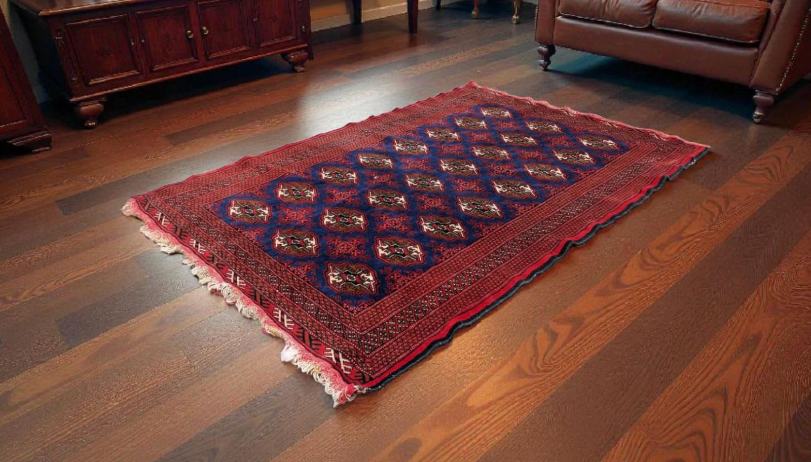 ✨Afghan Bokhara ✨ Hand Knotted Carpet