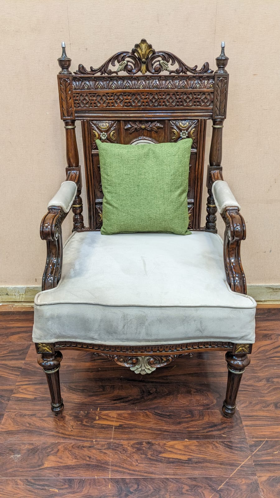 Solid Sheesham Wood 4 Seater Sofa Set