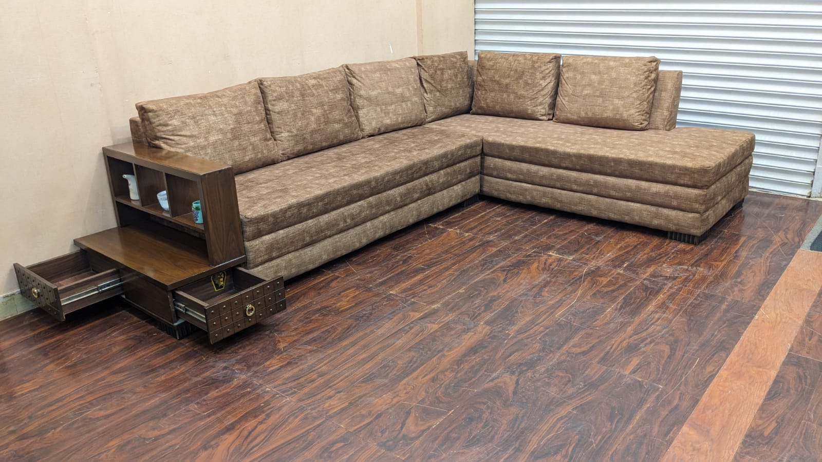 6 Seater L Shape Sofa Set