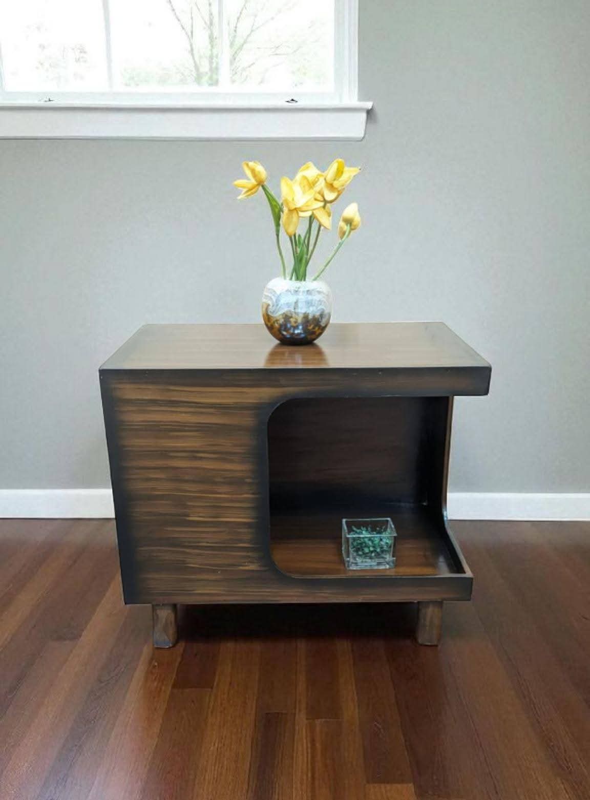 Modern Side Table With Built in Cat House