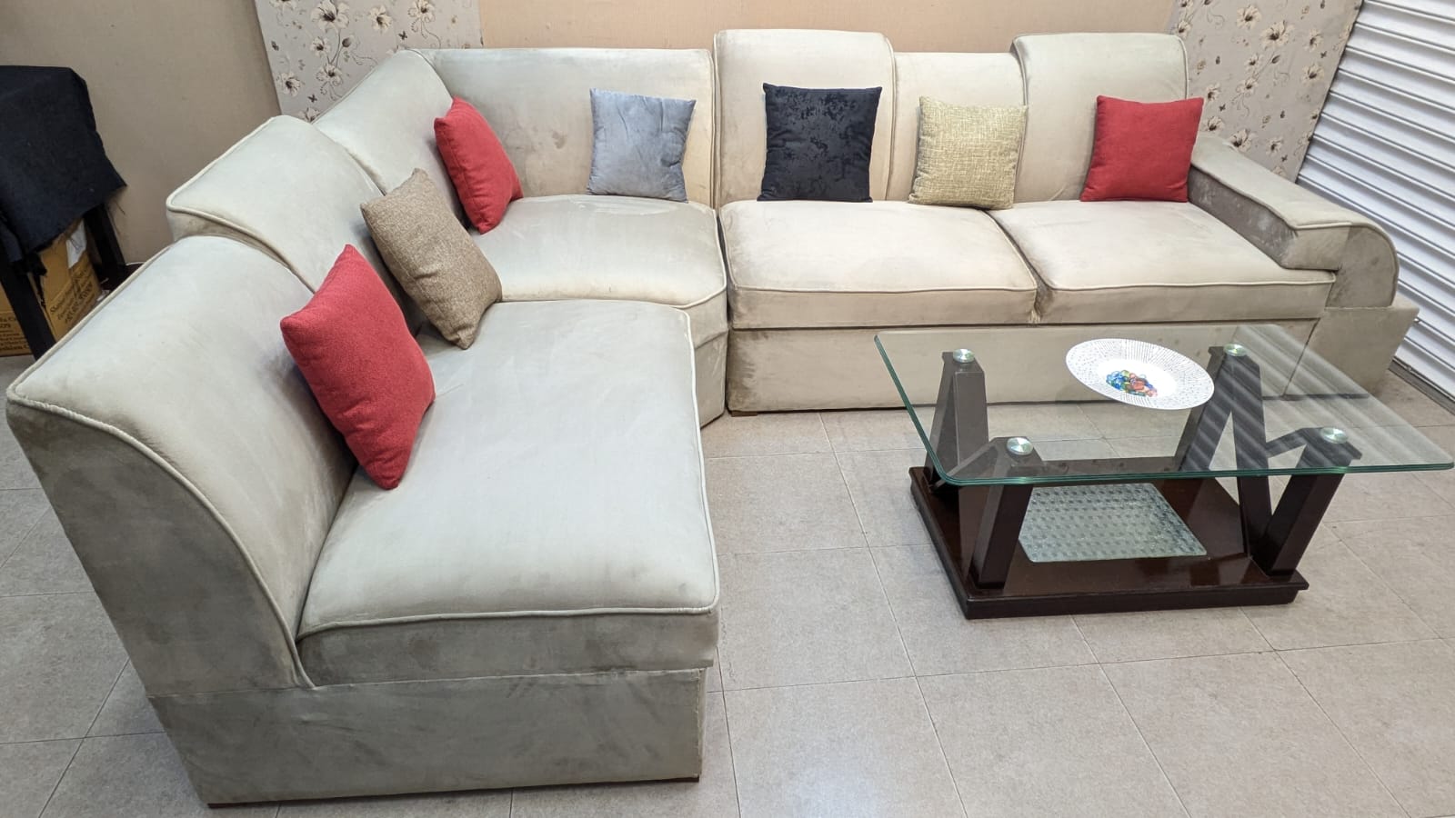 7 Seater L Shape Sofa Set