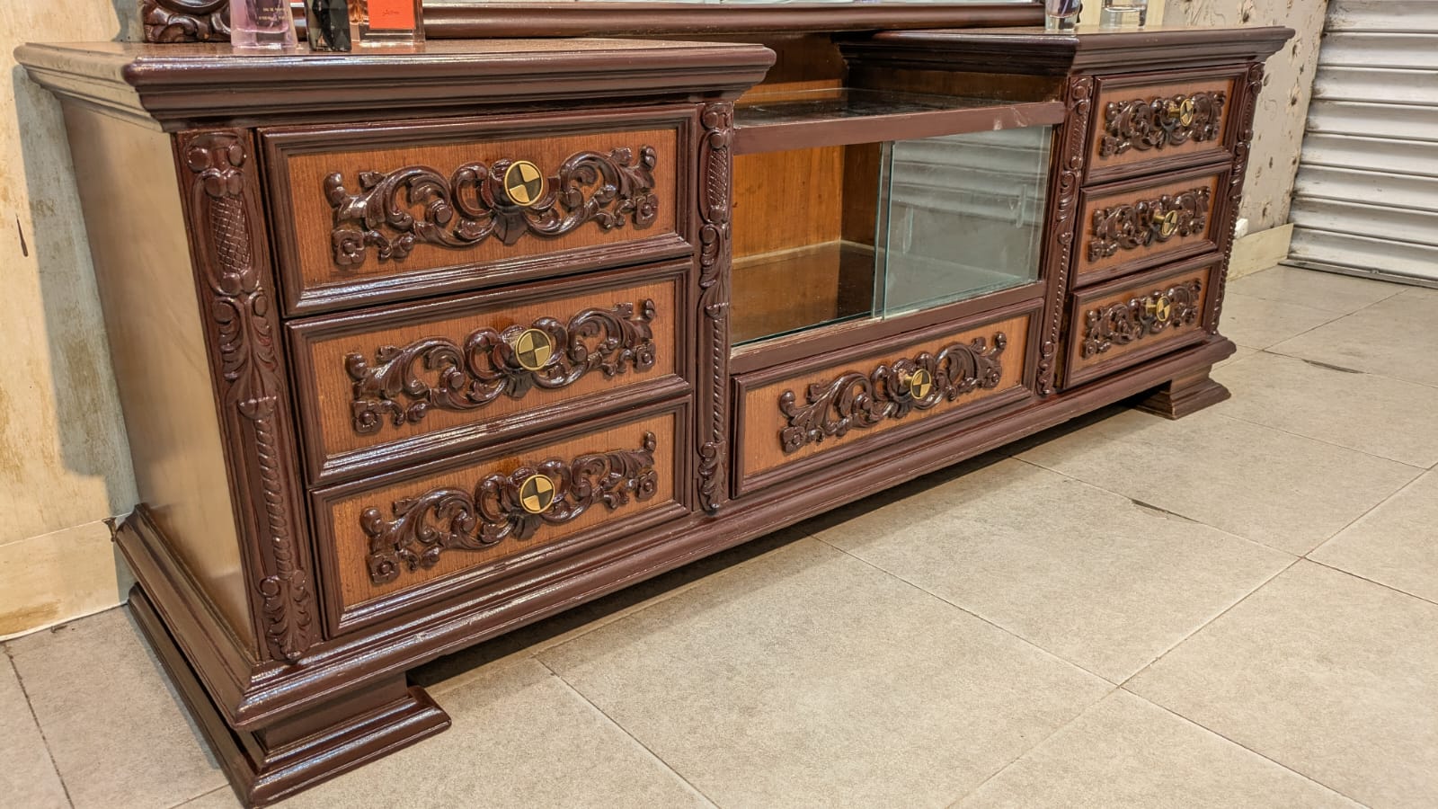 Teak Wood & Teak Ply King Size Bed Set