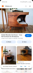 Modern Side Table With Built in Cat House