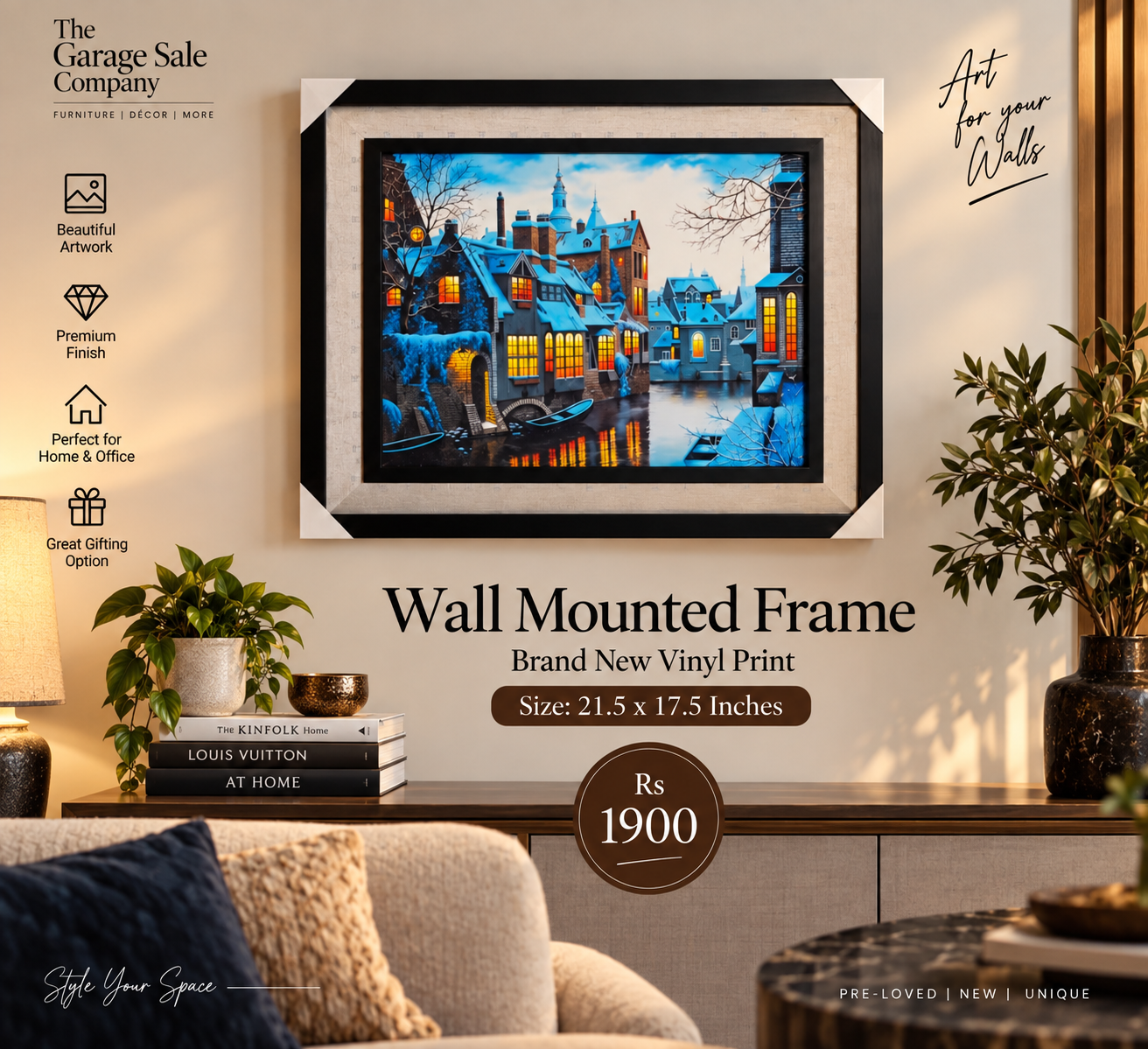 Wall Mounted Vinyl Frame