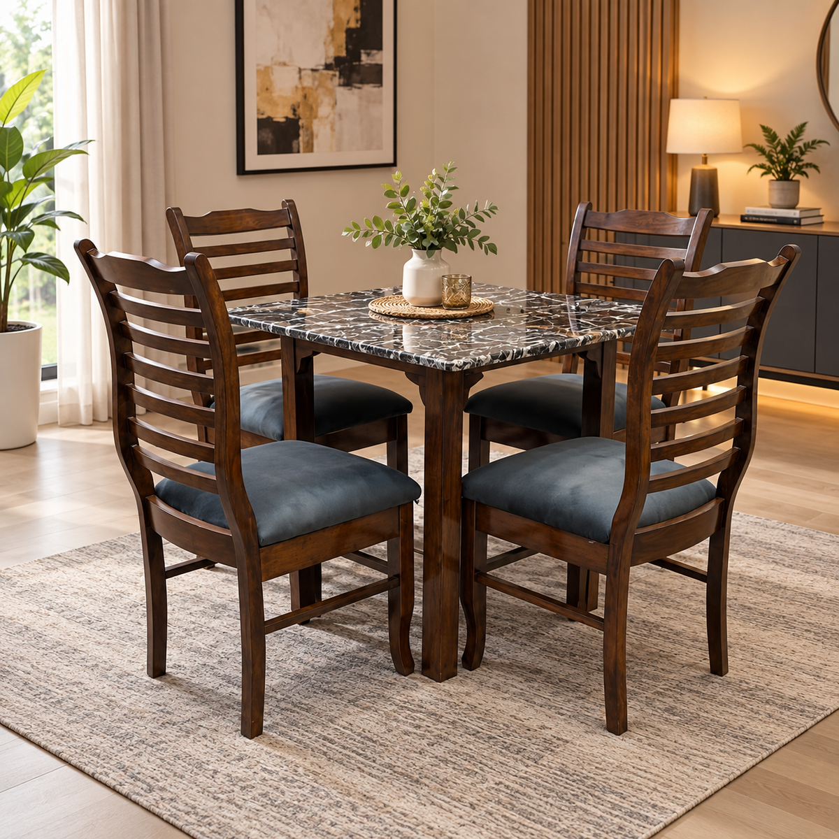 Solid sheesham Wood 4 Seater Dining Table