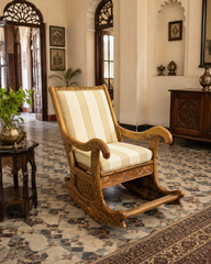 Solid Diyar Wood Rocking Chair
