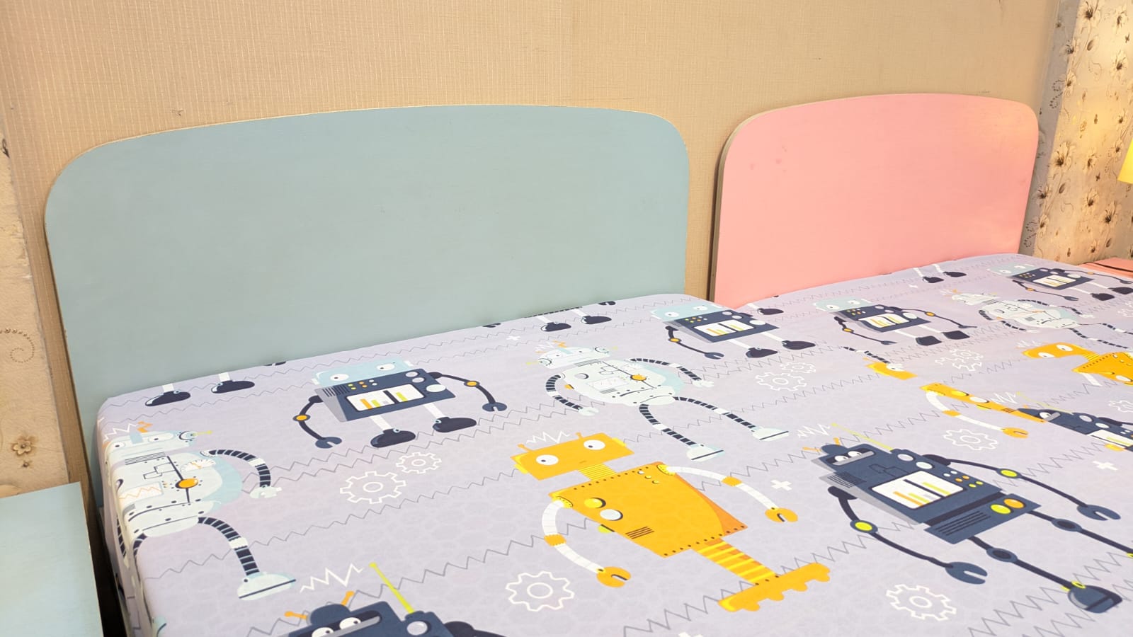Habitt Pair of Single Beds with Side Tables and Mattress