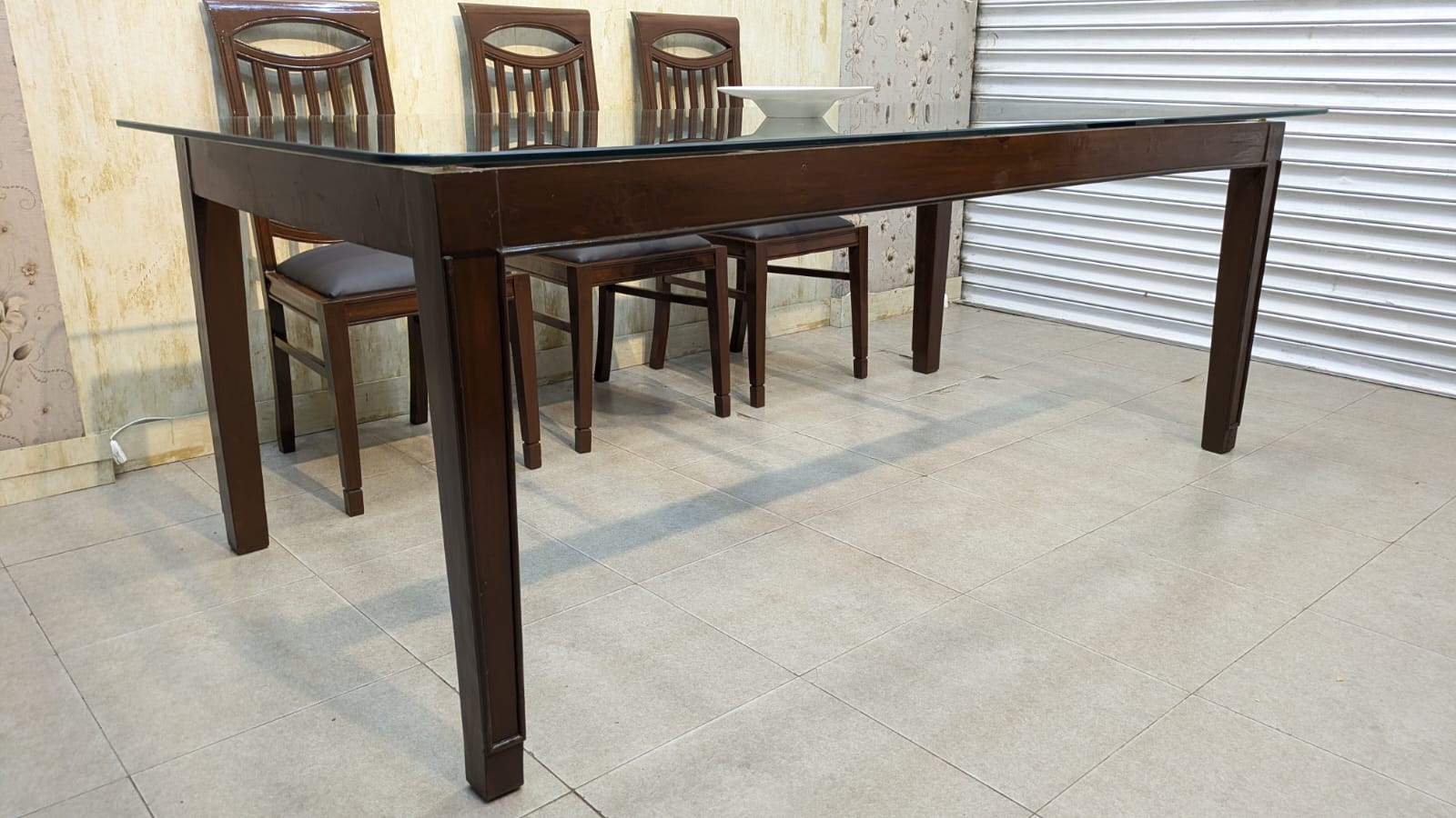 SOLID SHEESHAM WOOD 8-SEATER DINING TABLE