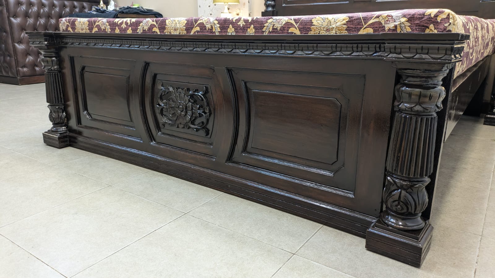 100% Solid Sheesham Wood King Size Bed Set
