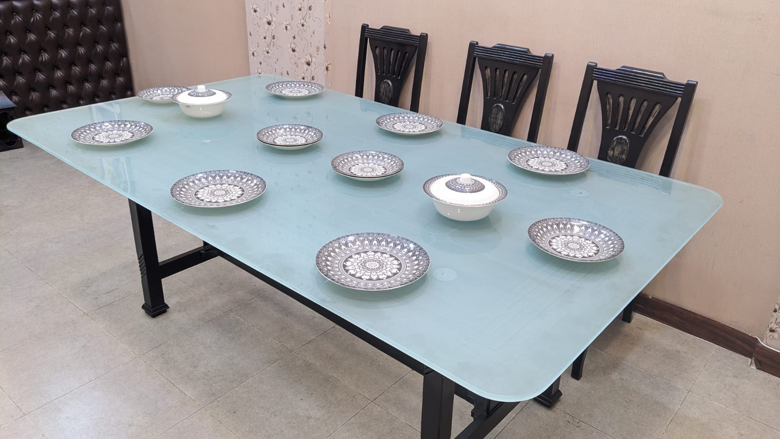 Solid Sheesham Wood 8 Seater Dining Table