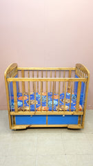 Wooden Baby Cot With Mattress