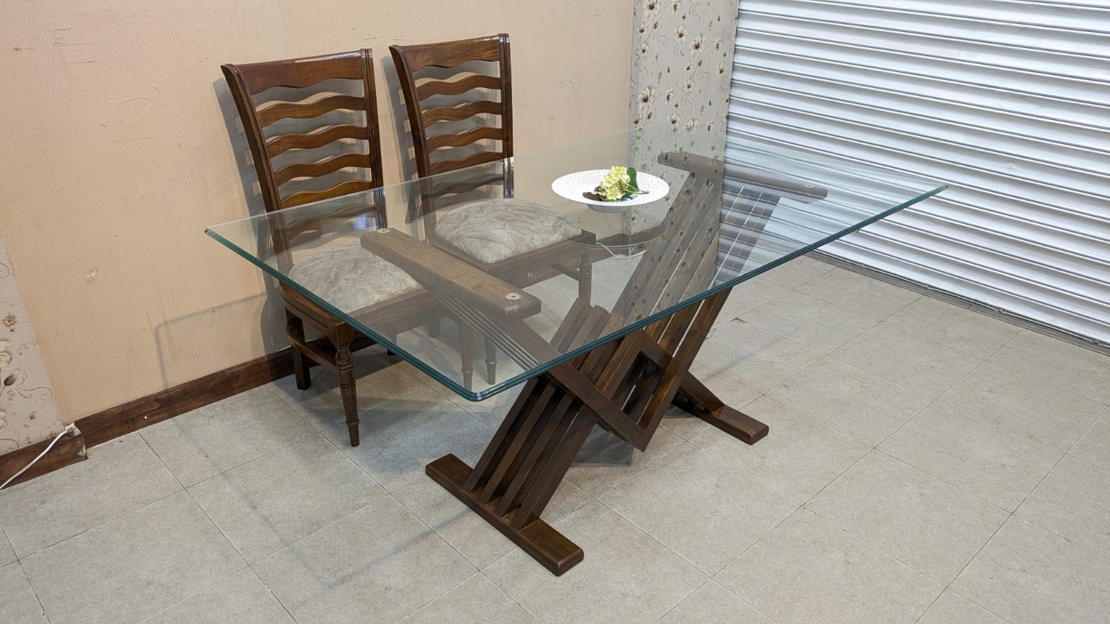Solid Sheesham Wood 6 Seater Dining Table