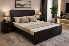 Queen Size Bed With 2 Side Tables