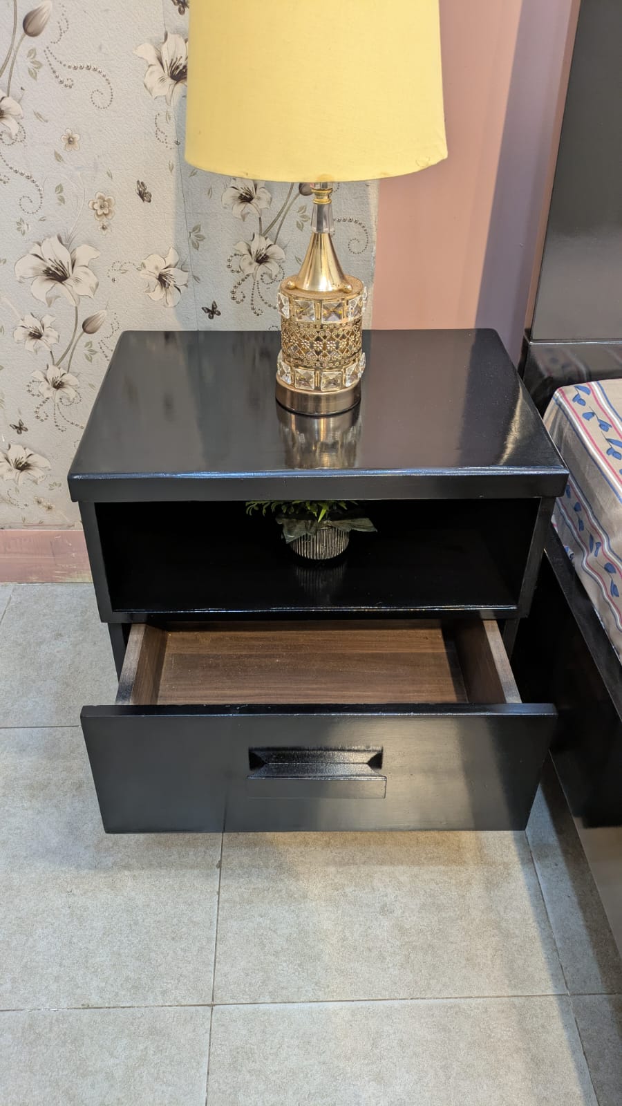 Habitt King Size Bed With 2 Side Tables