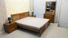 Elegant Diyar Wood King Size Bed Set ✨