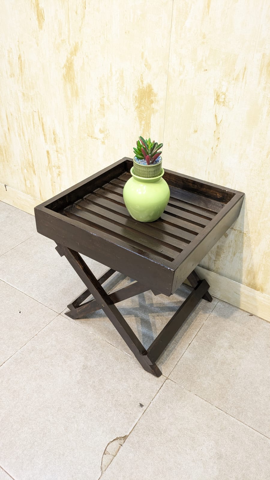 Brand New Pure Wooden Foldable Corner Table