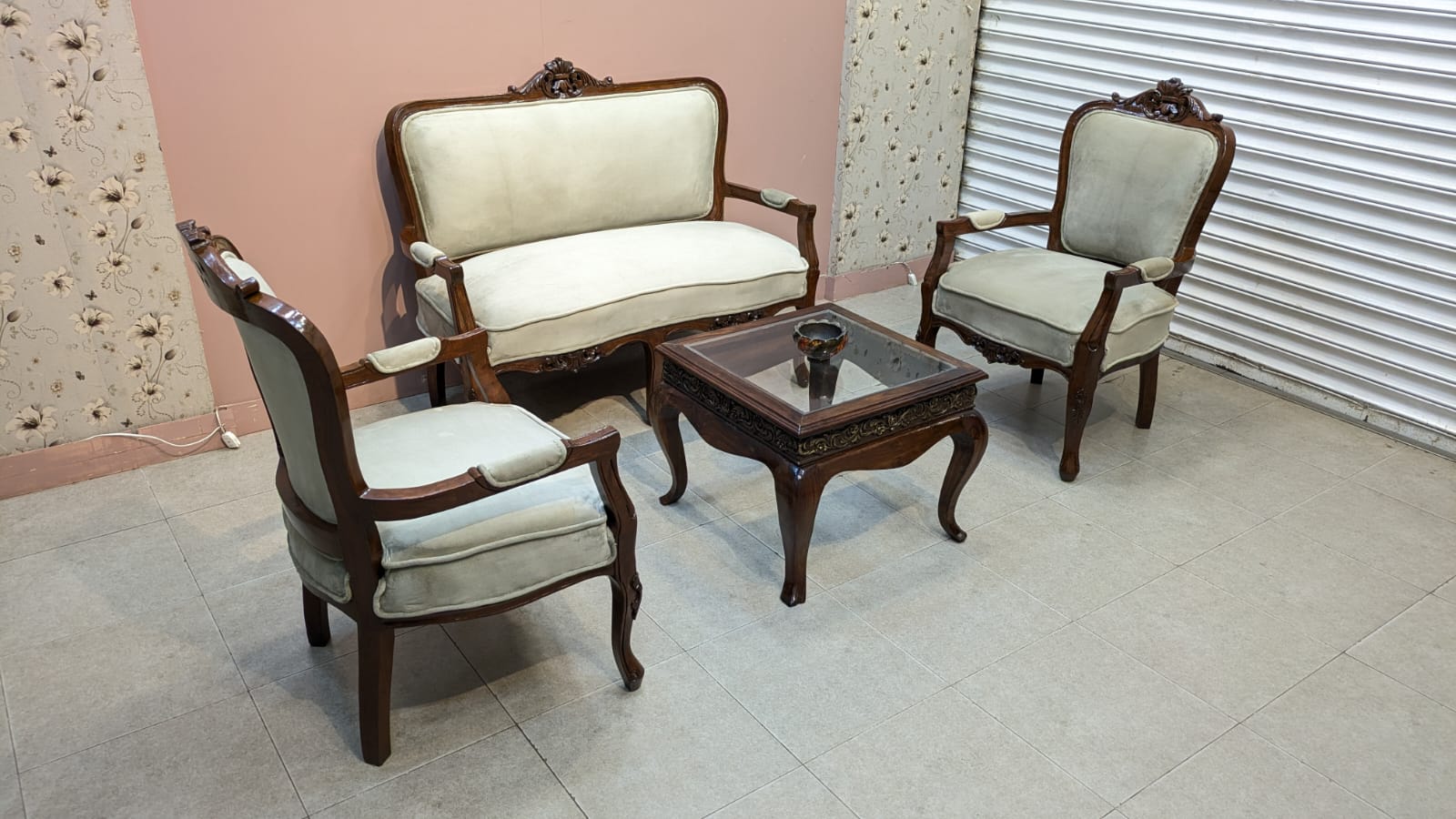 Solid Sheesham 4 Seater Sofa Set