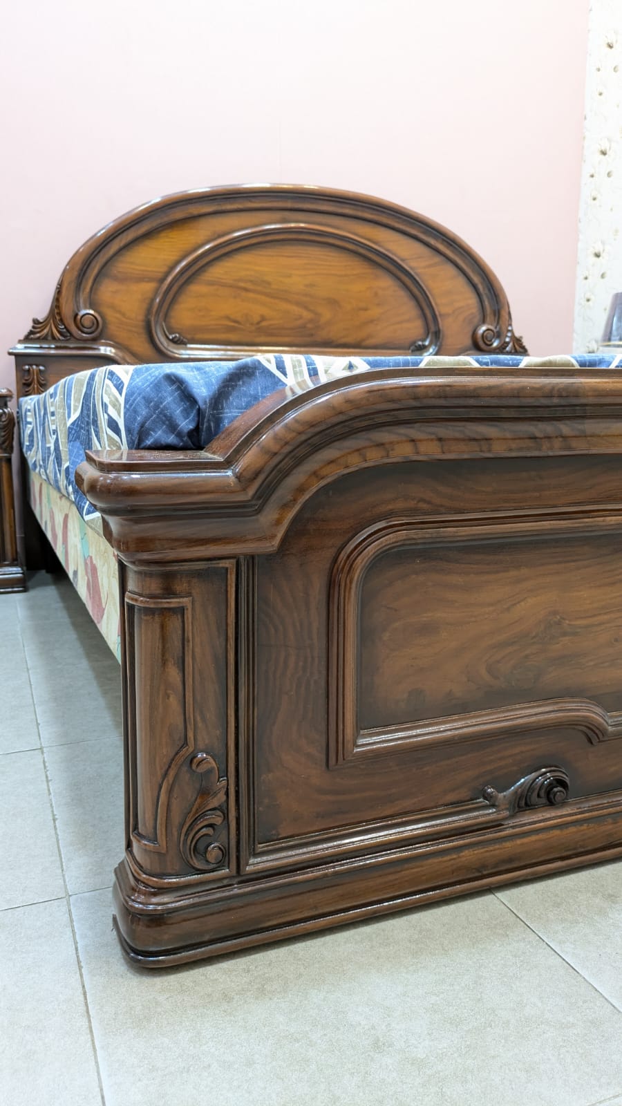Sheesham Wood And Ply King Size Bed Set