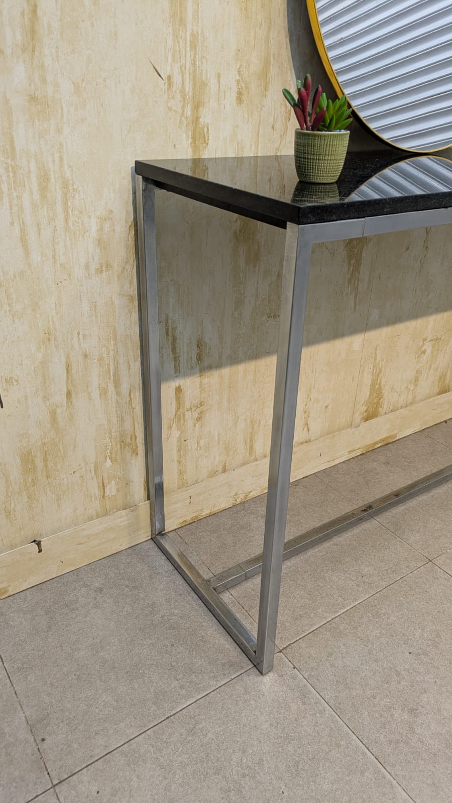 Console with Brand New Wall Mounted Mirror