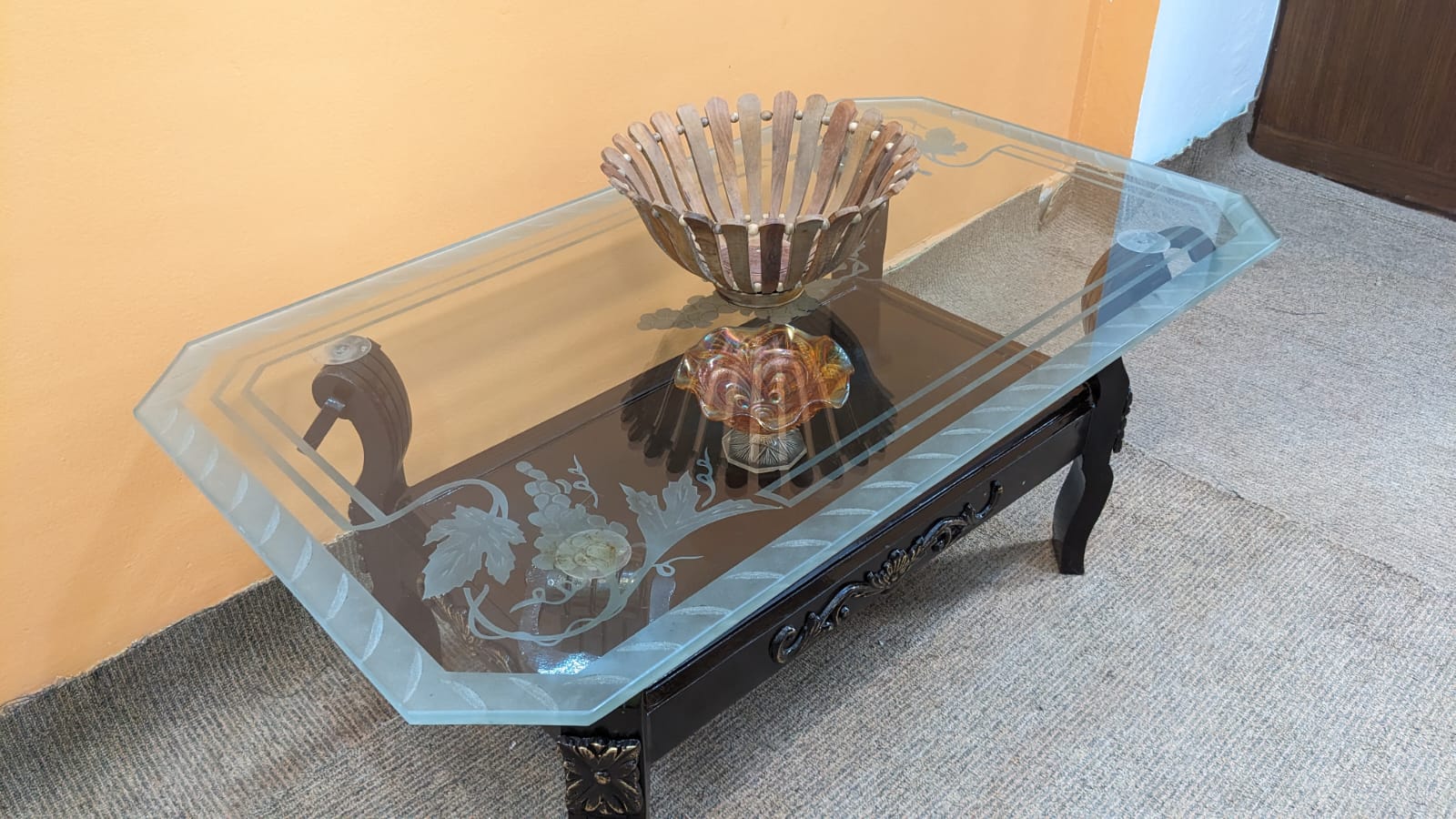 Sheesham Wood Center and Side Table Set