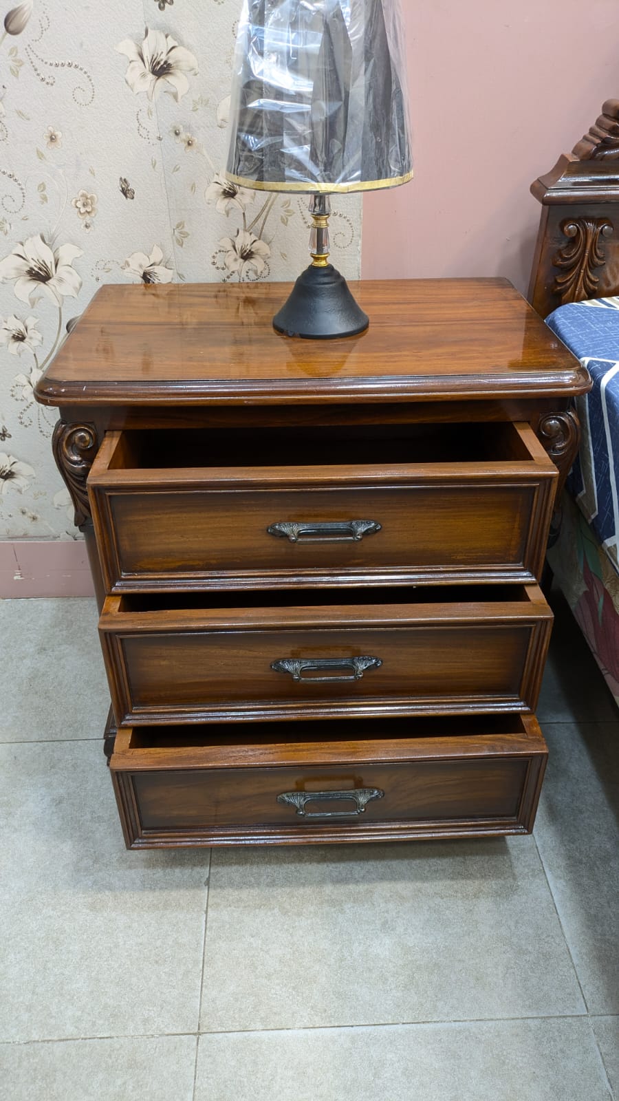 Sheesham Wood And Ply King Size Bed Set