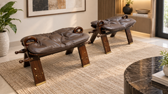 Beautiful solid sheesham wood Pair of Camel Stool